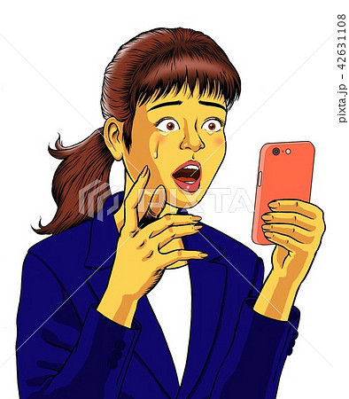 内定通知を受ける就活生のイラスト素材 内定通知を受ける就活生のイラスト素材