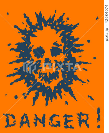 Terrible blot skull. Vector illustration. 42634074