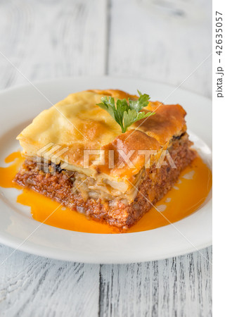 Portion of moussaka 42635057