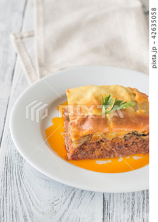 Portion of moussaka 42635058
