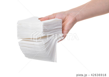 pack of napkins in hand 42636918