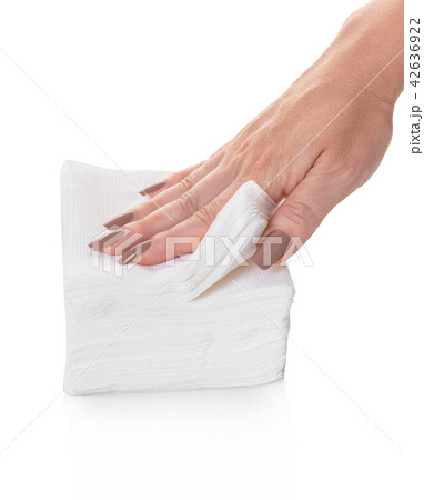 pack of napkins in hand 42636922