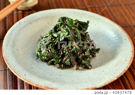 つるむらさきの胡麻和え 42637479