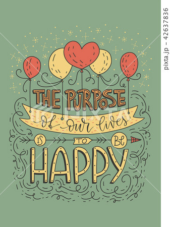 Positive vector lettering card. Handdrawn iilustration. Positive vector lettering card. Handdrawn iilustration. 42637836