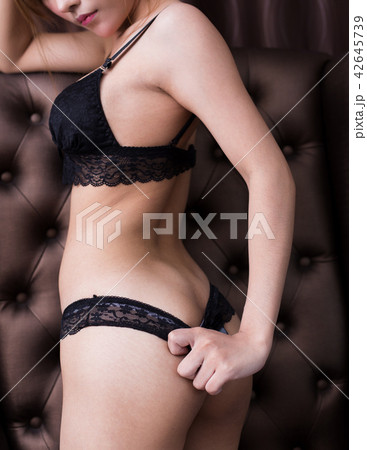 sexy young woman model in sexy black lingerie sexy young woman model in sexy black lingerie 42645739