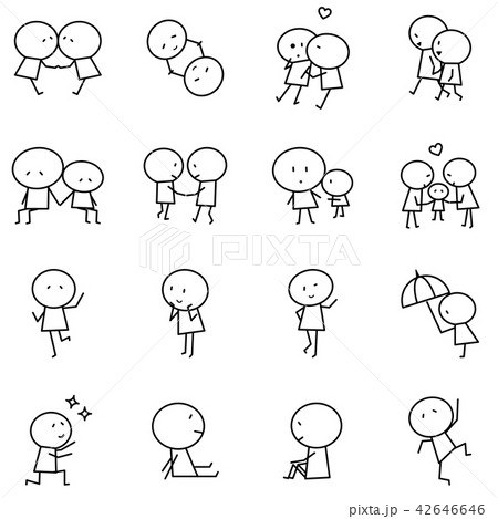 Cartoon character in action of Lovely couple 42646646