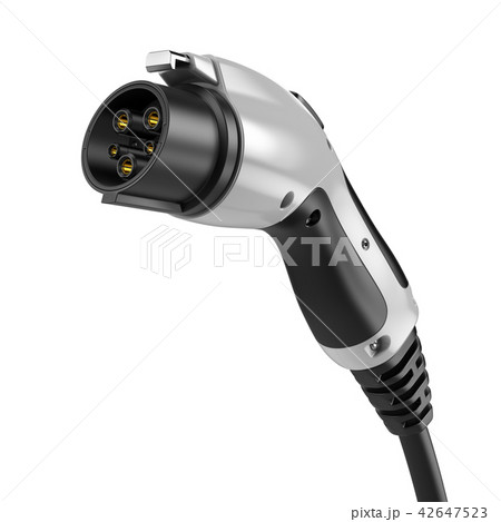 Electric car concept - electric car charging plug 42647523