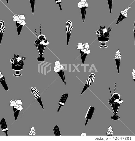 Sweet ice cream seamless pattern 42647801