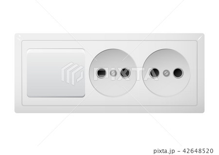 Electrical socket Type C with switch. Receptacle from South America. 42648520