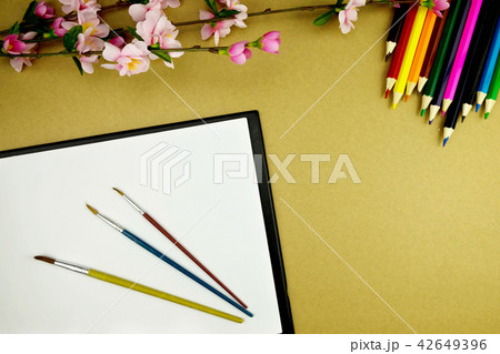 flat lay tool art,working space for artistdesign. flat lay tool art,working space for artistdesign. 42649396