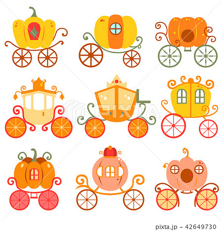 Pumpkin Carrier Fairy Tale Retro Illustration Stock Illustration