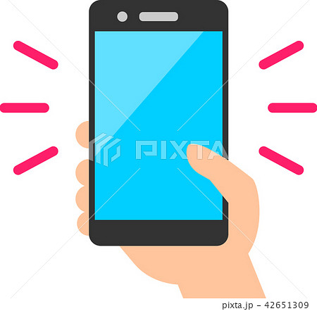 スマートフォンの画面に触れる親指 42651309