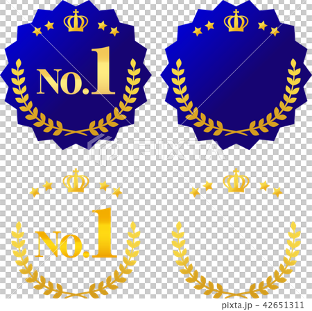 月桂樹の装飾とNO.1のアイコン 42651311