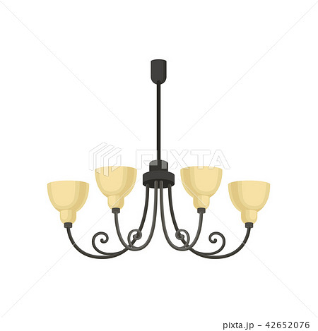 Chandelier Interior Design Element Vector のイラスト素材