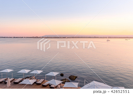 SYRACUSE, ITALY - sunset in front of the sea 42652551