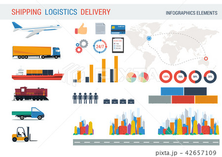 Logistic elements for infographic 42657109