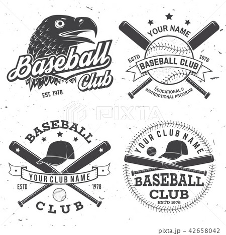Baseball club badge. Vector illustration. Concept for shirt or logo, print, stamp or tee. Baseball club badge. Vector illustration. Concept for shirt or logo, print, stamp or tee. 42658042