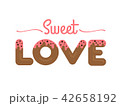 Sweet Love type. Cookie font. 42658192
