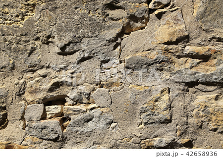 Texture of very old stone wall 42658936