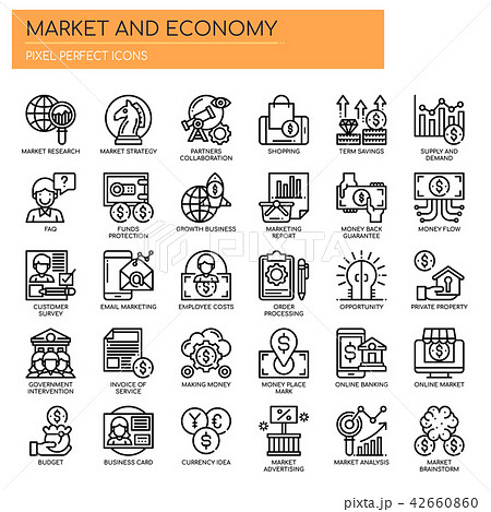 Market and Economy , Pixel Perfect Icons. Market and Economy , Pixel Perfect Icons. 42660860