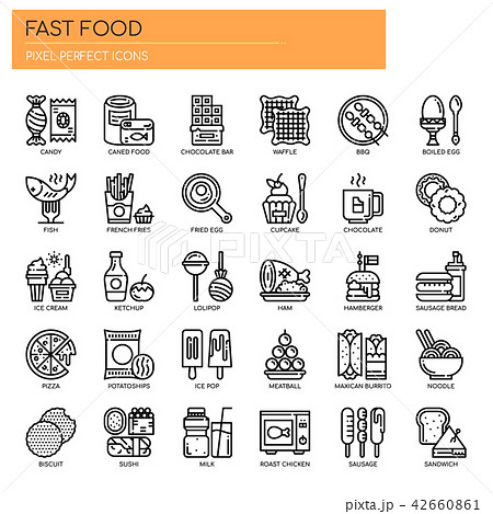 Fast food Elements ,  Perfect Icons. 42660861