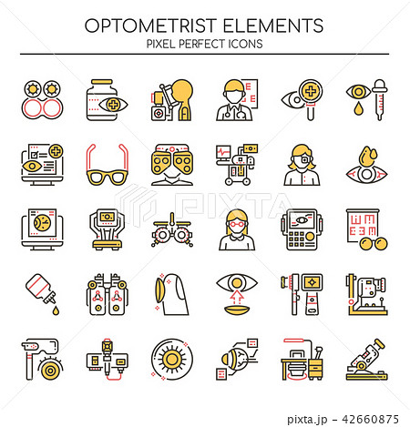 Optometrist Elements , Pixel Perfect Icons. Optometrist Elements , Pixel Perfect Icons. 42660875