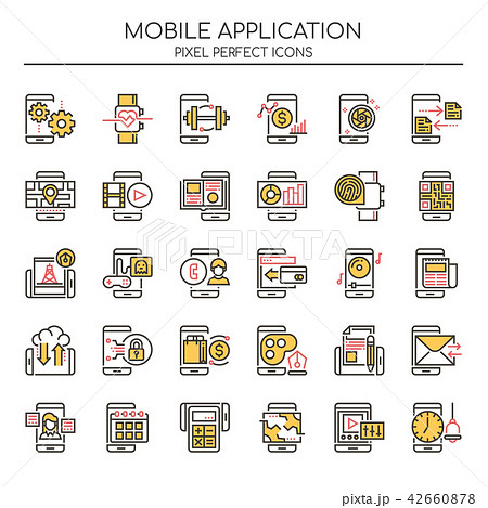 Mobile Application ,   Pixel Perfect Icons. 42660878