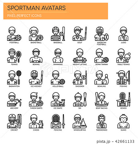 Sportman Avatars ,   Pixel Perfect Icons 42661133