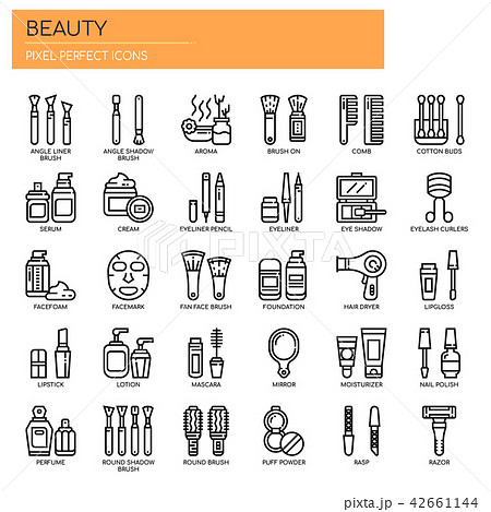 Beauty , Thin Line and Pixel Perfect Icons 42661144