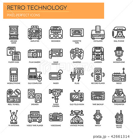 Retro Technology ,   Pixel Perfect Icons 42661314