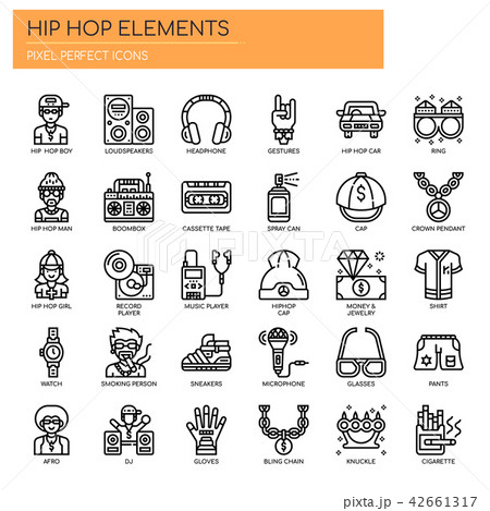 Hip Hop Elements ,   Pixel Perfect Icons 42661317