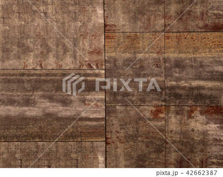 錆びた金属の壁 42662387