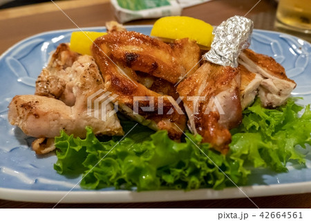北海道上川地方郷土料理　新子（シンコ）焼き　鶏半身炭火焼き 42664561