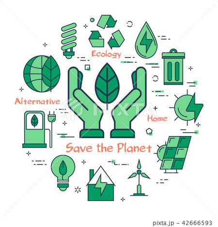 Green Save the Planet concept 42666593
