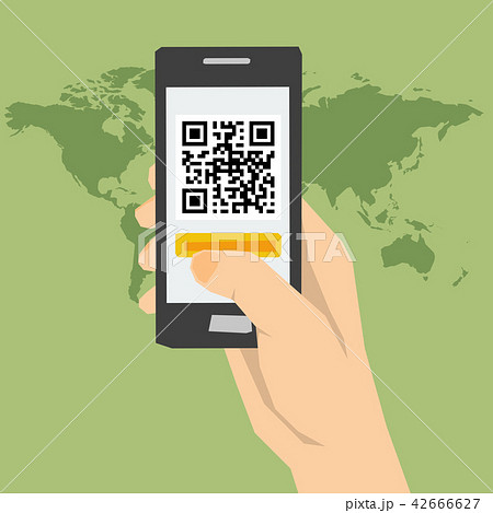 QR code - hand with phone QR code - hand with phone 42666627