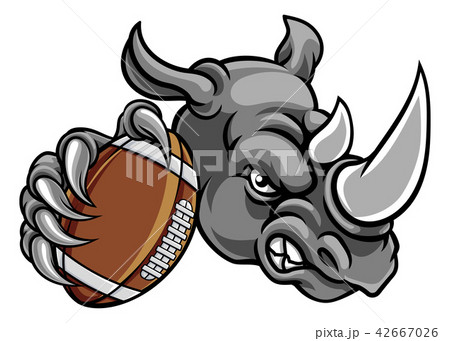Rhino American Football Mascot 42667026