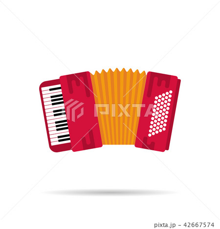 Isolated Flat Icon Of The Accordionのイラスト素材