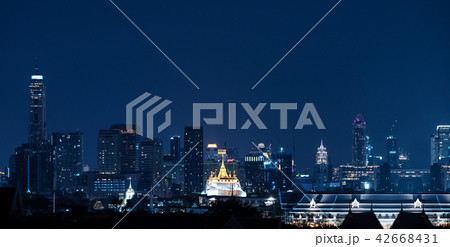 Bangkok city panoramic view in Thailand 42668431