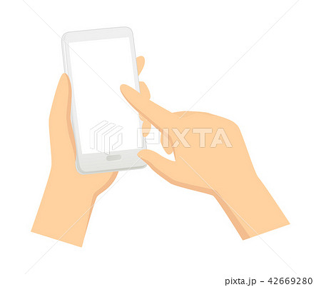 スマホ操作のイラストのイラスト素材