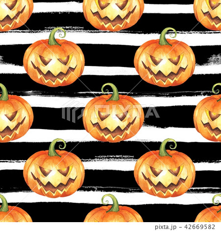 Halloween seamless pattern with pumpkins 21 42669582