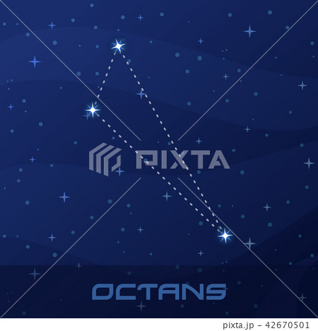 Constellation Octans, Octant, night star sky 42670501
