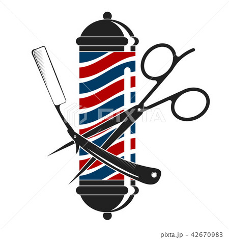 Barbershop silhouettes with a tool 42670983