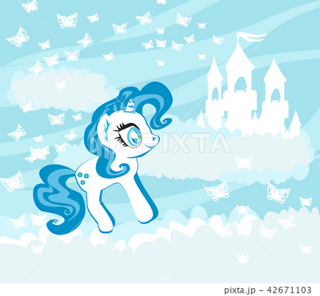 Magic unicorn in clouds 42671103