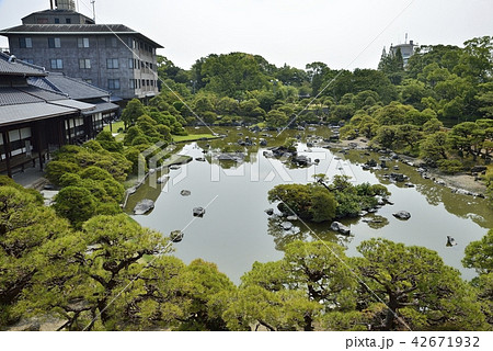 柳川市 観光名所 立花氏庭園の写真素材