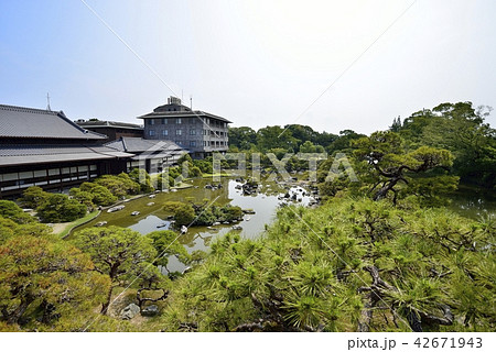 柳川市 観光名所 立花氏庭園の写真素材