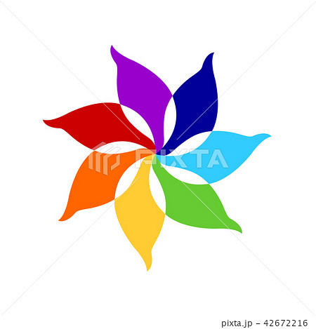 7 chakra color icon symbol logo sign flower vector 42672216