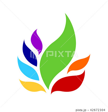 7 chakra color icon symbol logo sign flower vector 42672304