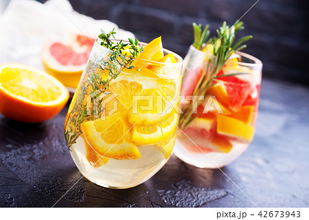 Drink with citrus Drink with citrus 42673943