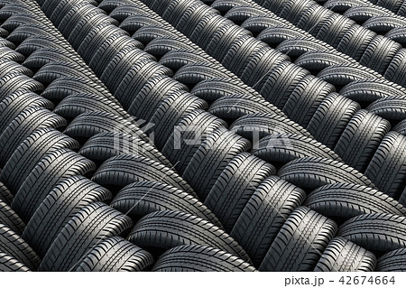 Background from automobile tires 42674664
