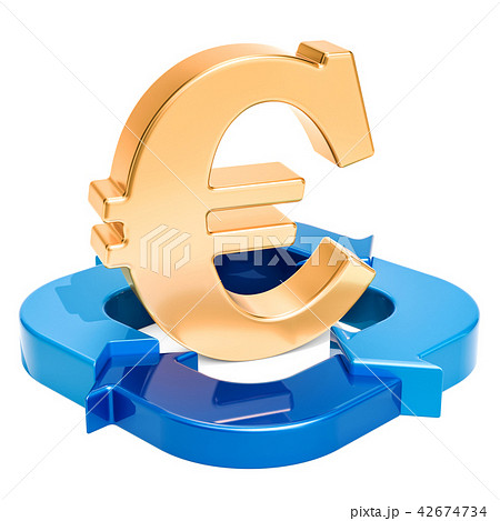 Business financial diagram from arrows with euro Business financial diagram from arrows with euro 42674734